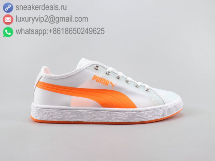 Puma Suede Skate Low Clear Mesh Unisex Shoes Orange Size 36-45